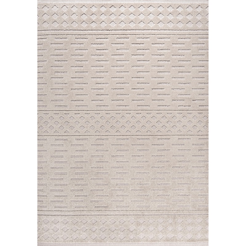 JONATHAN Y Rabat High-Low Pile Moroccan Geometric Indoor/Outdoor Area Rug - 4 X 6