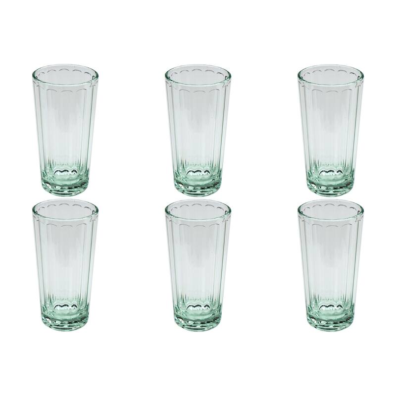 Abode Homewares Panel Acrylic Drinking Glass - Clear - Set of 6 - 21 oz