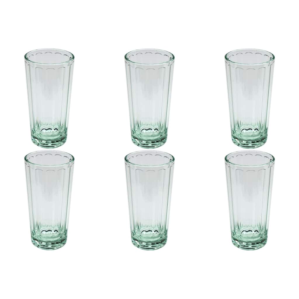 Abode Homewares Panel Acrylic Drinking Glass - Clear - Set of 6