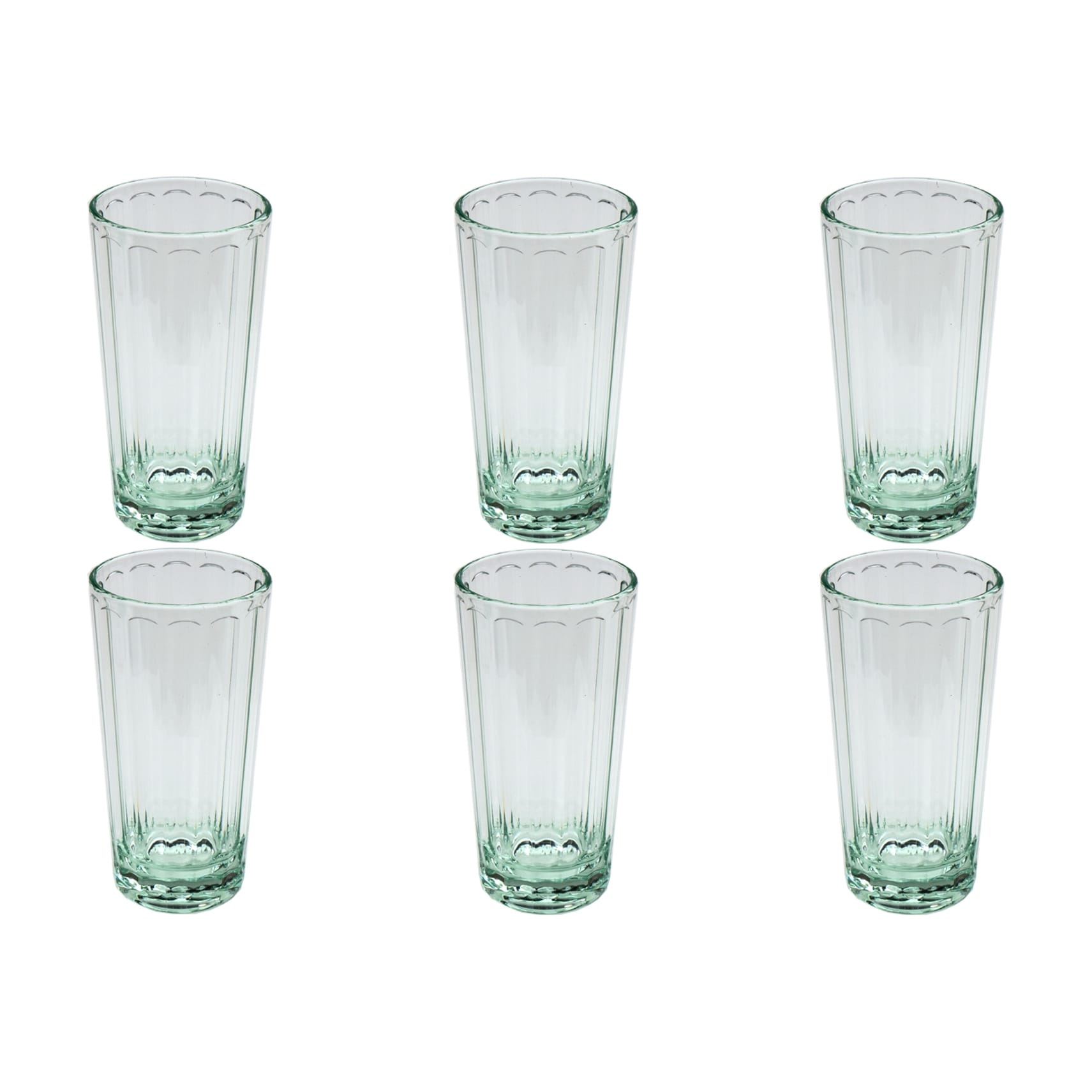 Abode Homewares Panel Acrylic Drinking Glass - Clear - Set of 6