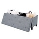 preview thumbnail 7 of 22, Fabric Upholstered Storage Ottoman, Bench for Entryway, Bedroom, Closet