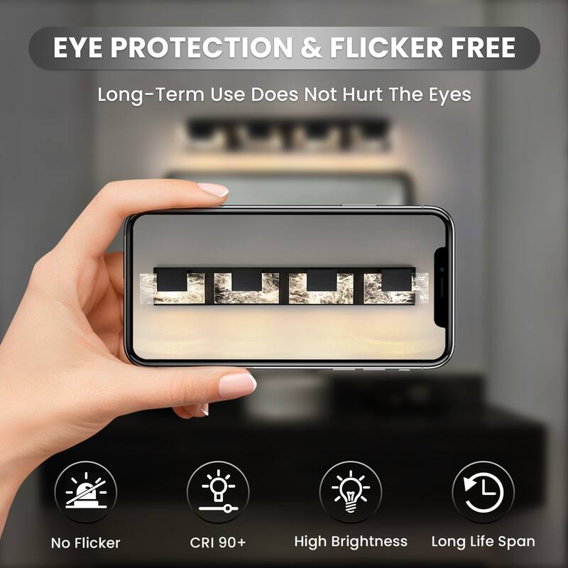 Modern Bathroom Vanity Light LED Dimmable Wall Sconce with UL Certified - 16 inches and above