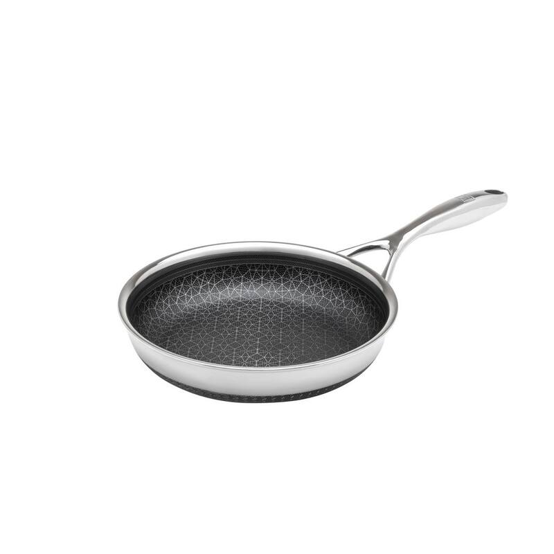 DiamondClad Hybrid Nonstick Stainless Steel Fry Pan Lid Cookware Set