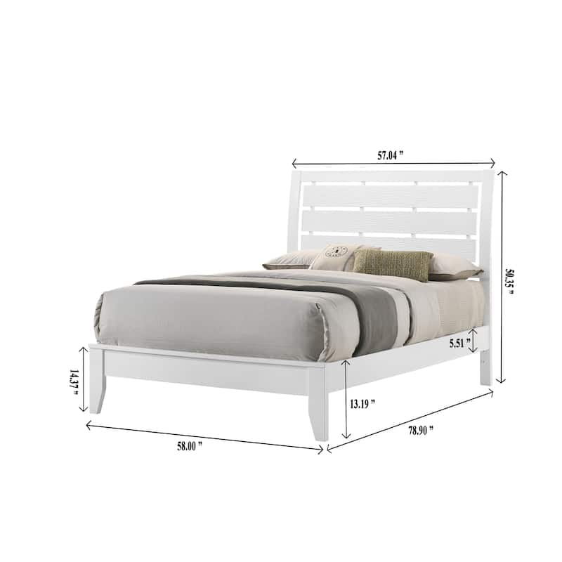 Idell White Sleigh Bed