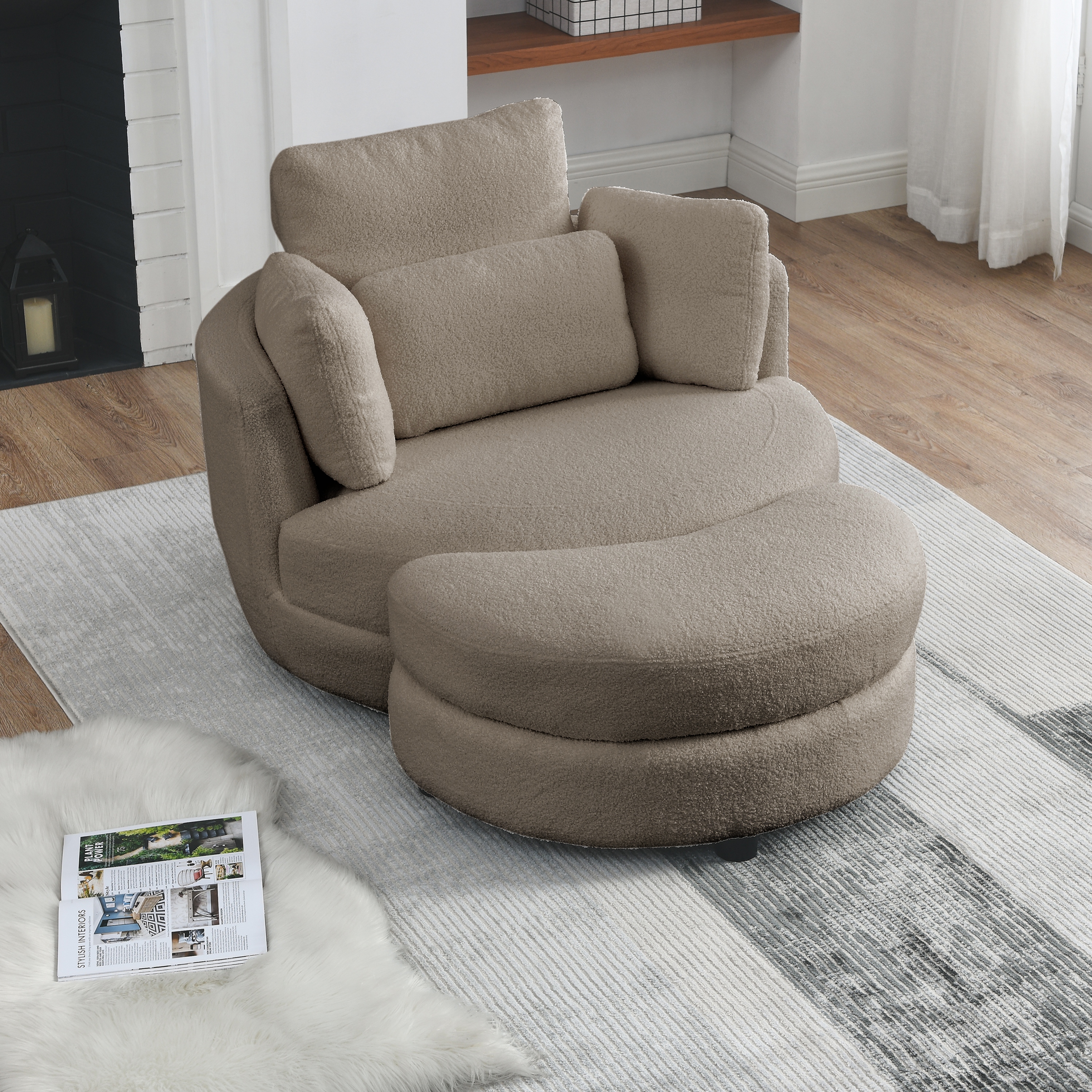 Oversized cuddler discount barrel chair