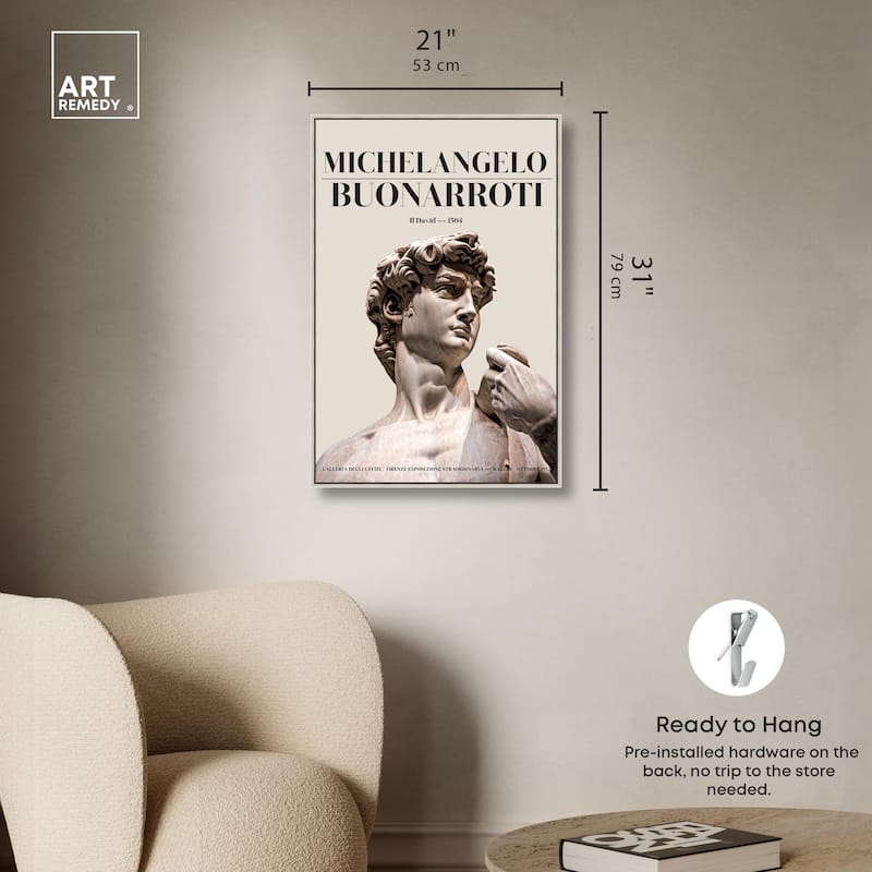 Gaze of Michelangelo's David Canvas by Art Remedy