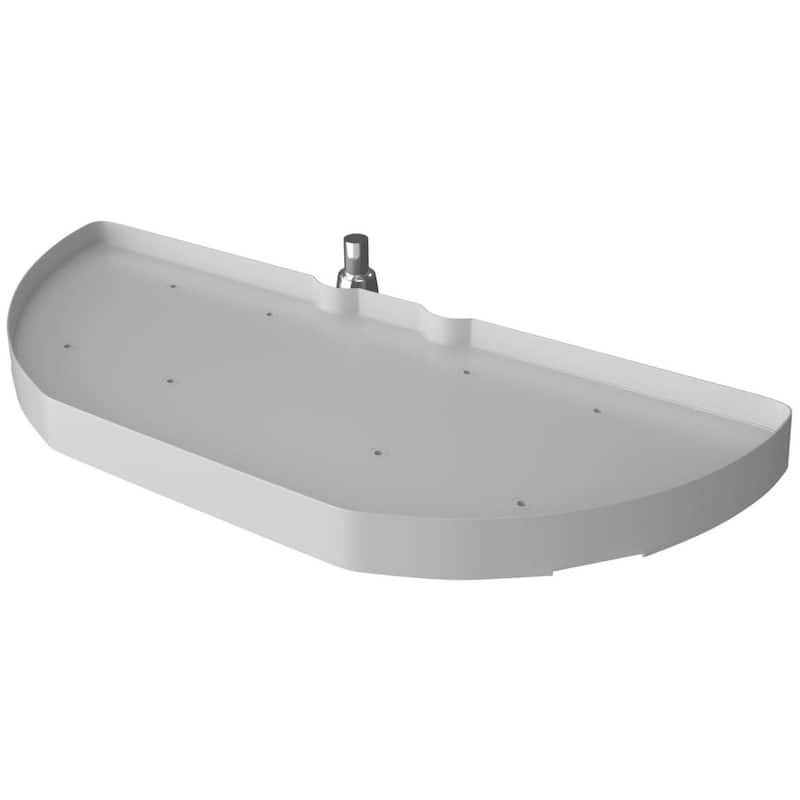 Rev-A-Shelf RAS Polymer 31 Inch Half Moon Shaped Pivoting Single Lazy - White