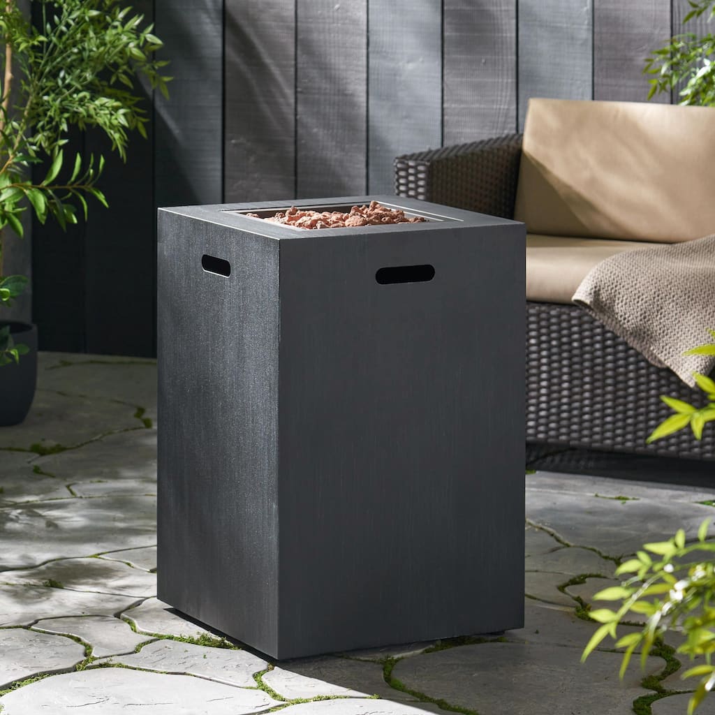 19.5" Outdoor Propane Fire Pit, 30,000 BTU, Tank Inside