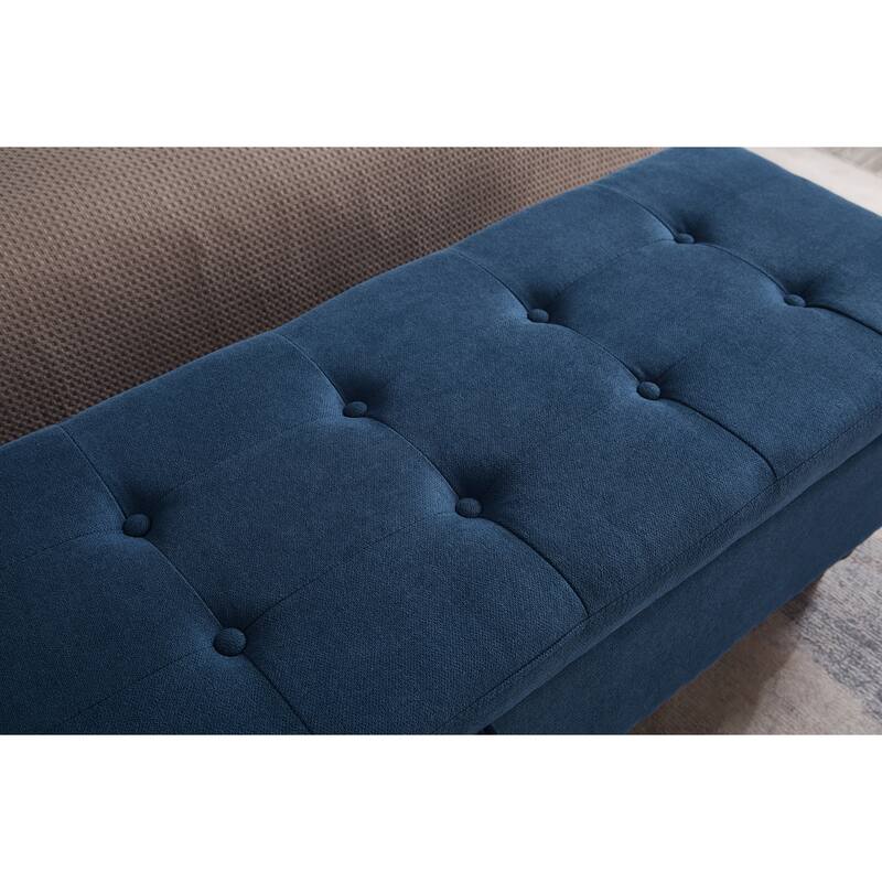 59" Tufted Bed Bench Ottoman with Storage