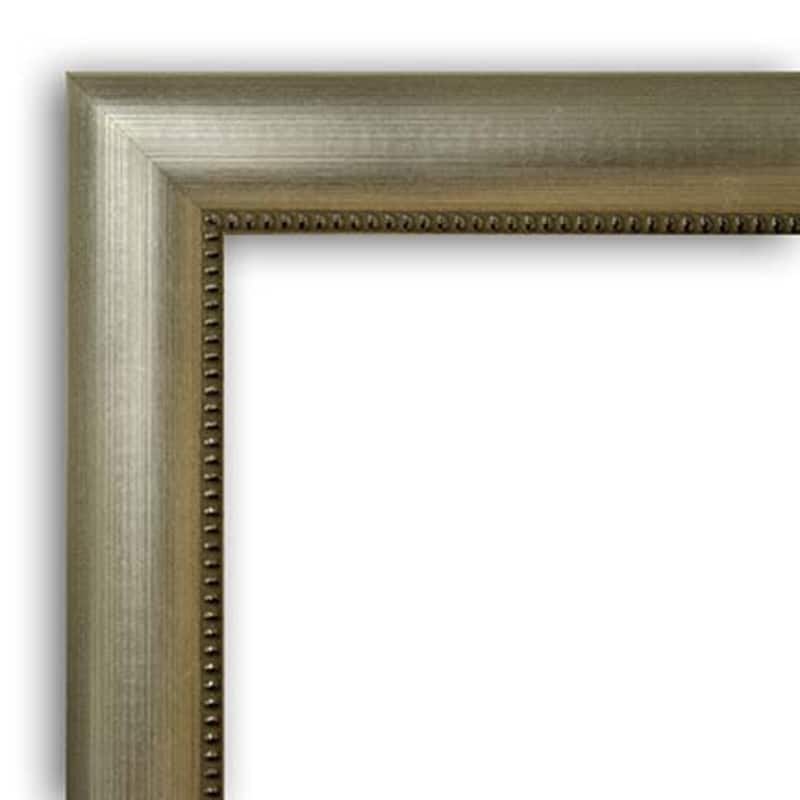 Vegas Silver Wood Framed Natural Corkboard Bulletin Board
