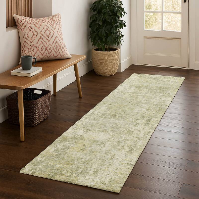 Premium Washable Super Soft Abstract Casual Mayfield Rug - Sage - 2'3" x 7'6"