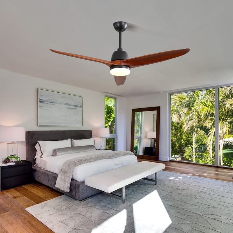 56 Inch Ceiling Fan Light With 6 Speed Remote Energy-saving DC Motor