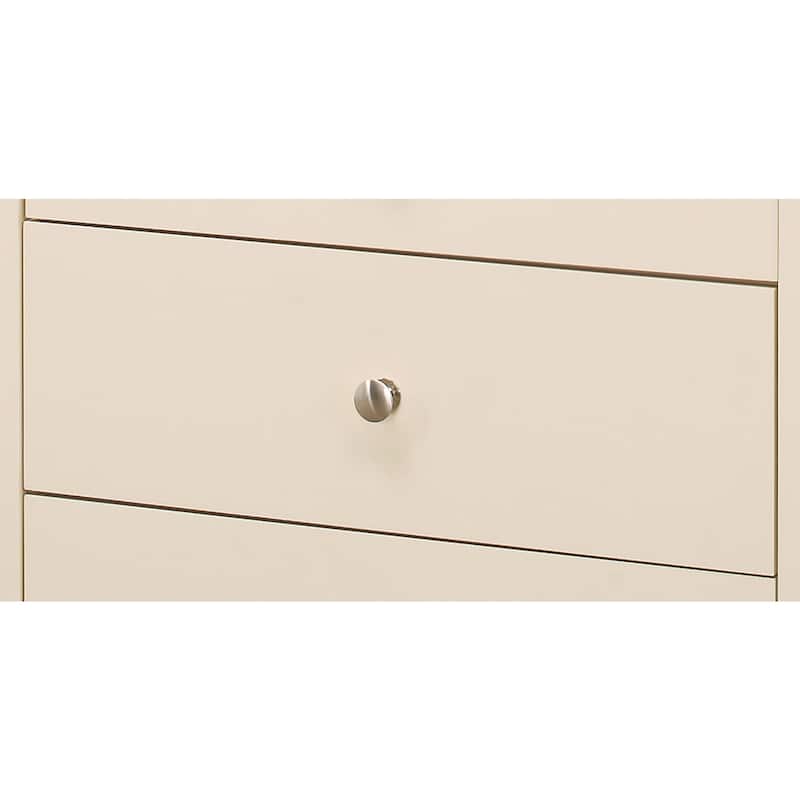 Beige Nightstand 26x24x18 with Open Shelf and Spacious Top, Casual Bedside Table for Bedroom Storage and Neutral Stylish Finish