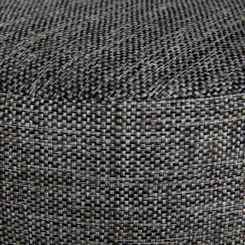 Cushioned Rattan Wooden Chair - 30.75" - Black and Gray