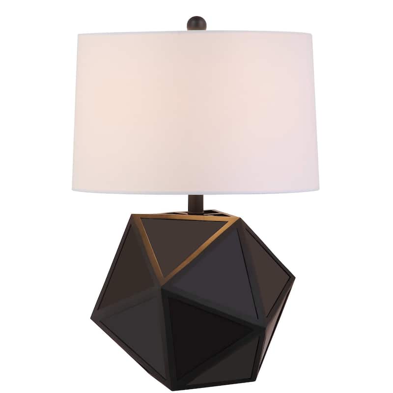SAFAVIEH Lighting Everly 23-inch Modern Geometric Black Table Lamp (Set of 2) - 16"x16"x23" - 16Wx16Dx23H