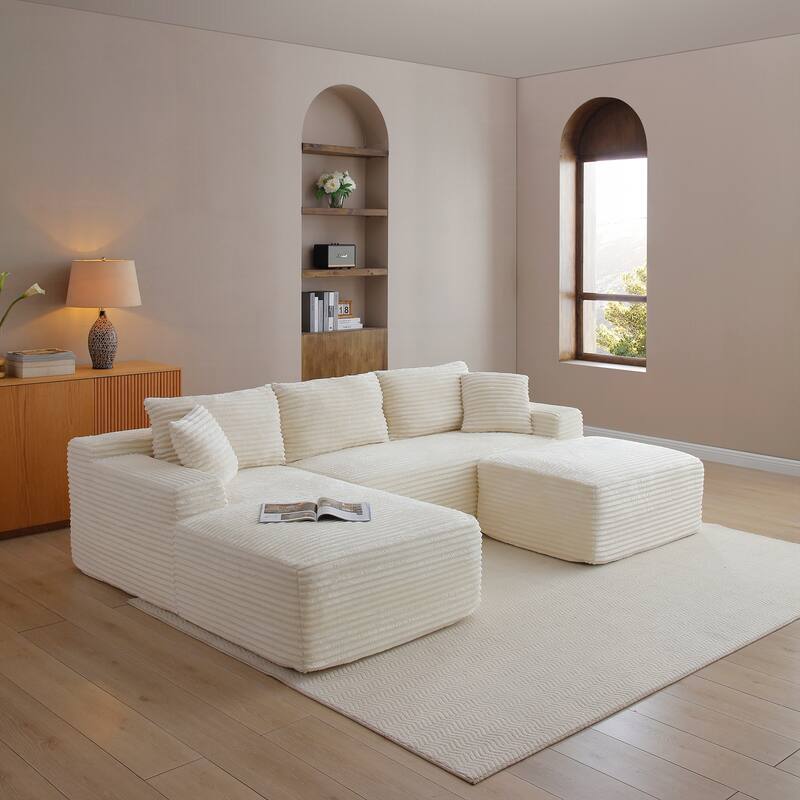 105'' Modular Sectional Sofa, Cloud Sectional Couch with Deep Seat