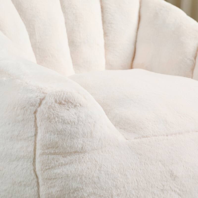 Lazy Comfy Chairs faux fur Fabric BeanBag Chair in Living Room Bedroom