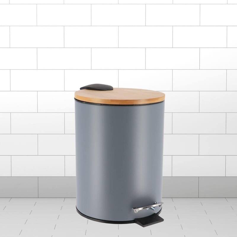 Bathroom Accessories with Natural Accents, Modern 6-piece Set