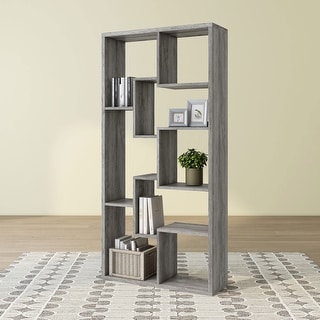 DH BASIC Modern 73-inch 8-Open Shelf Display Bookcase by