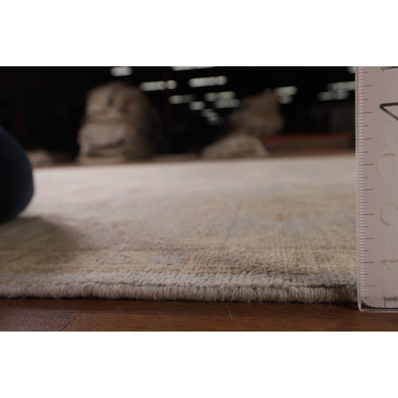 Vegetable Dye Oushak Area Rug Handmade Wool Carpet - 8'2" x 9'7"