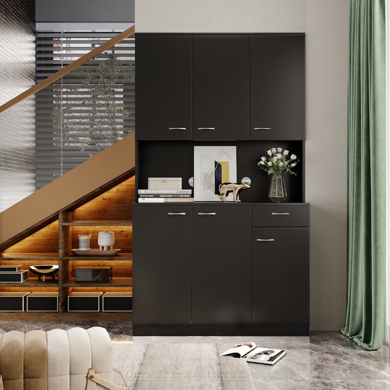 70.87" Tall Wardrobe& Kitchen Cabinet