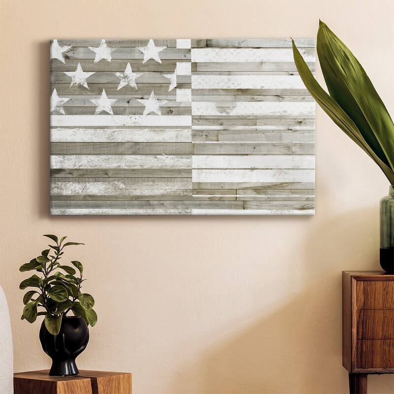 Americana Flag Premium Gallery Wrapped Canvas - Ready to Hang