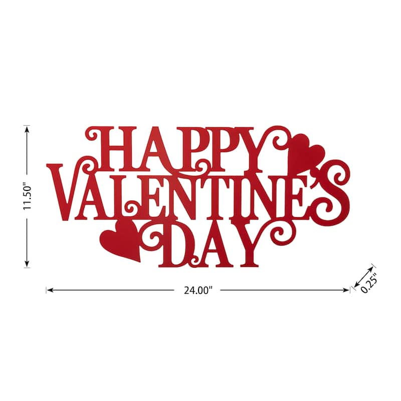 Glitzhome Metal Happy Valentine's Day Wall Decor