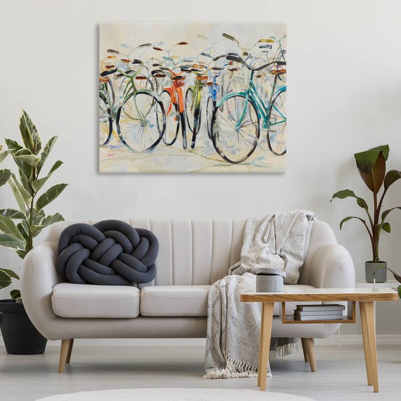 Stupell Abstract Expressive Bicycles Canvas Wall Art Design By Dusza