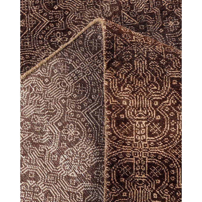 Gabbeh One-of-a-Kind Hand-Knotted Area Rug, Brown - 8' 2" x 10' 4"