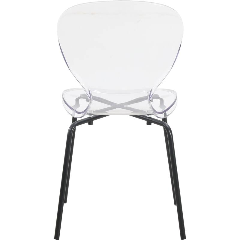 5-Piece Dining Set with 35-Inch Round Dining Table and 4 Side Chairs in Black Stainless Steel