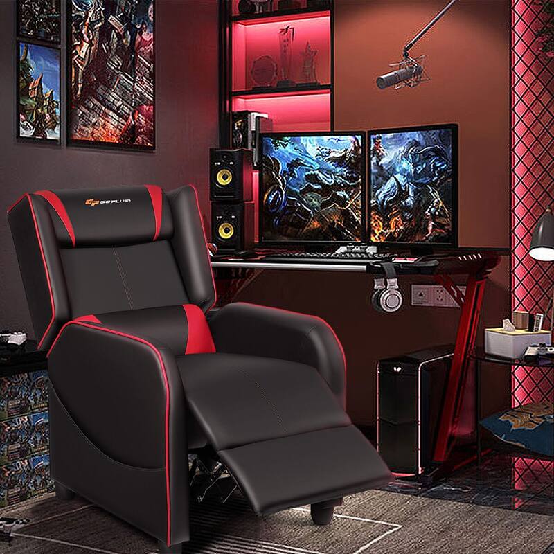 Goplus Massage Gaming Recliner Chair Single Living Room Sofa Home