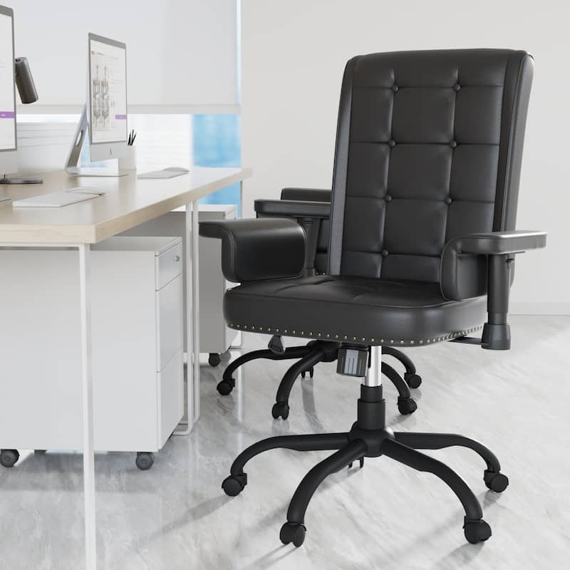 Javlergo Adjustable Home Office Desk Chair, Desk Chair Executive Office Chair Computer Chair Ergonomic Mid Back with 360° Swivel