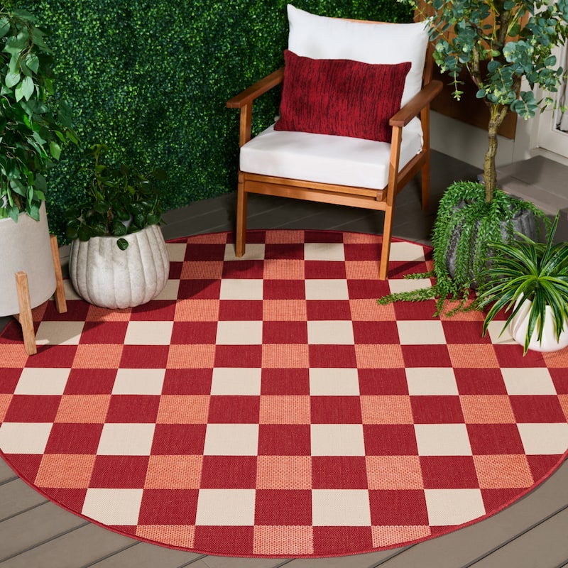 SAFAVIEH Courtyard Meryem Indoor/Outdoor Washable Backyard Patio Rug