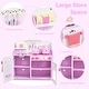 preview thumbnail 6 of 5, Kids Wooden Kitchen Toy Strawberry Pretend Cooking Playset - 23.6" x 11.6" x 24.4" (L x W x H)
