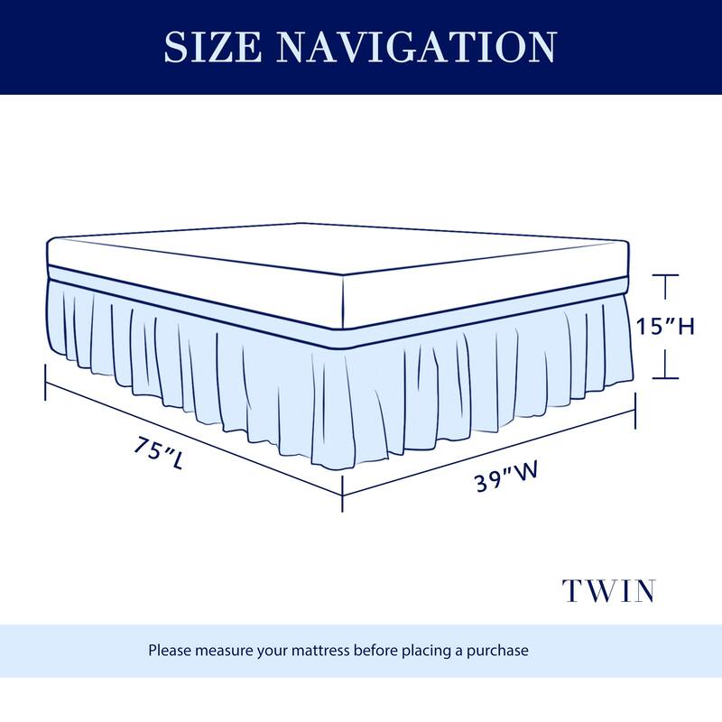 Subrtex Easy Fit 16-inch Drop Bed Skirts