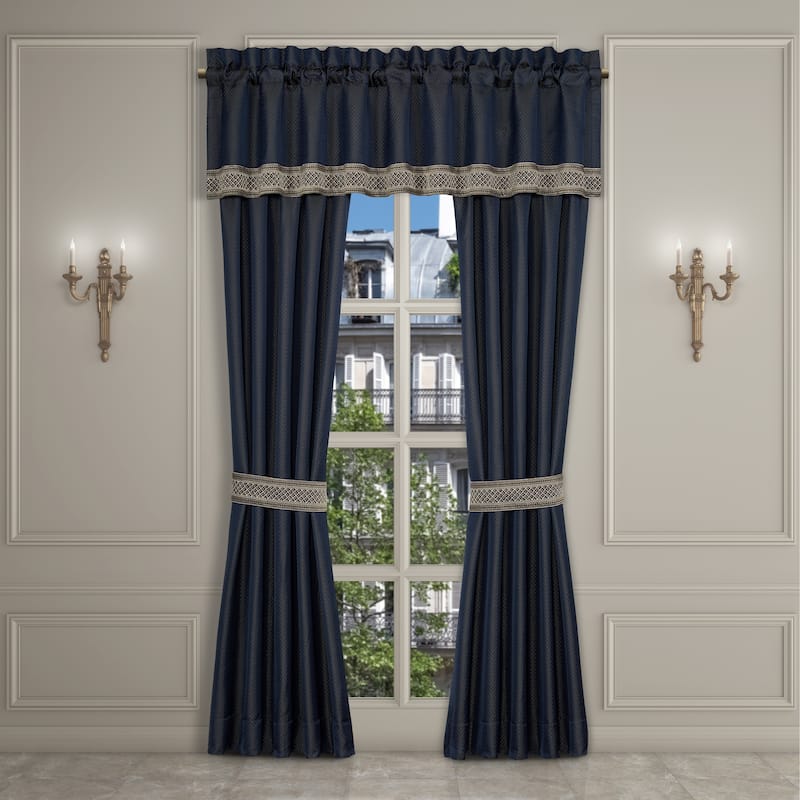 J. Queen New York Excelsior Royal Blue Window Straight Valance - Royal Blue