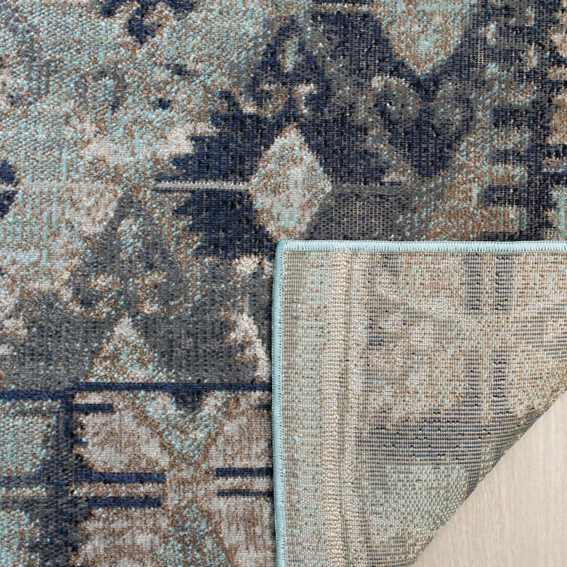 SAFAVIEH Montage Padelea Boho Indoor/ Outdoor Waterproof Patio Backyard Rug