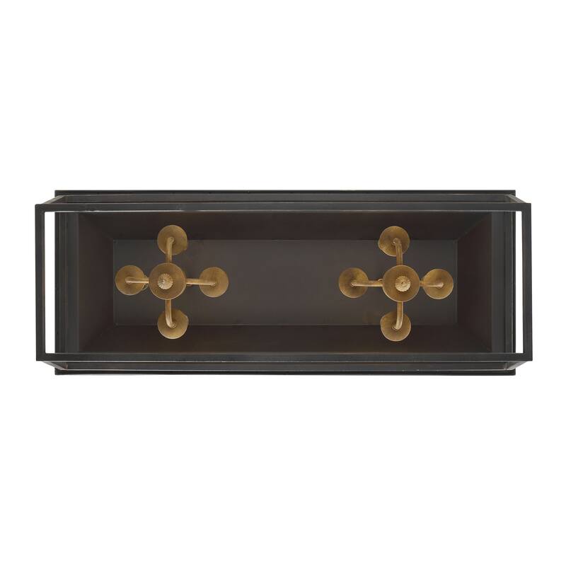 Golden Lighting Christoff 8-light Island Light in Antique Black Iron - Gold