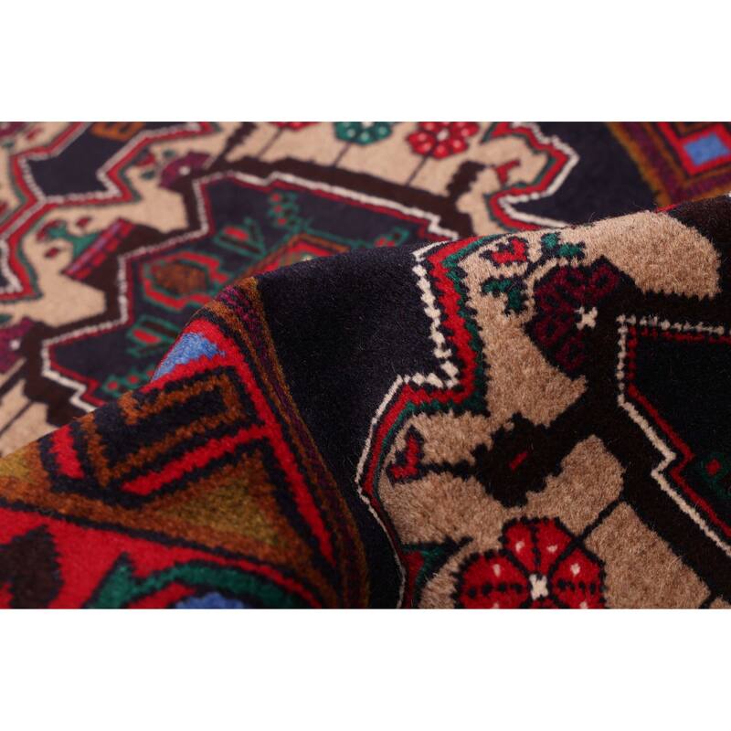 ECARPETGALLERY Hand-knotted Teimani Dark Navy Wool Rug - 3'7 x 6'5