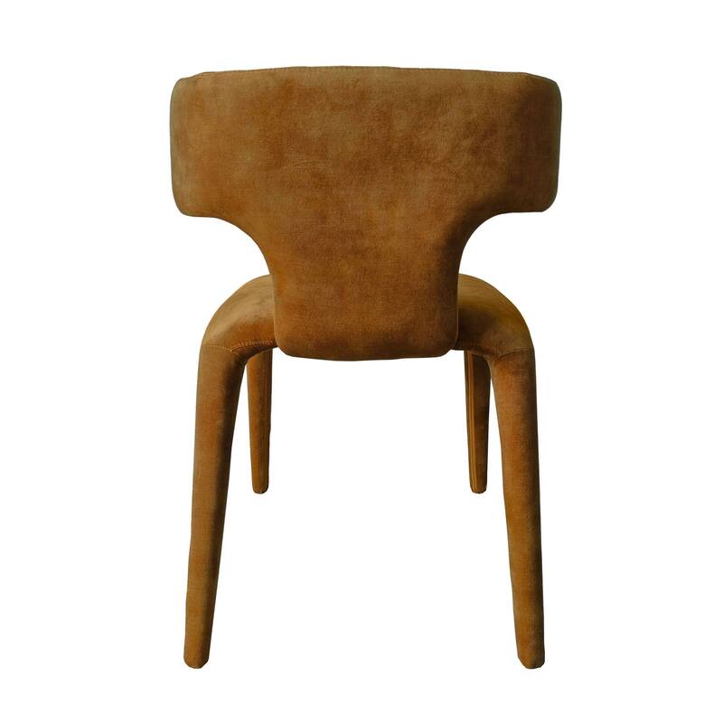 Modrest Saehee Modern Camel Velvet Fabric Dining Chair