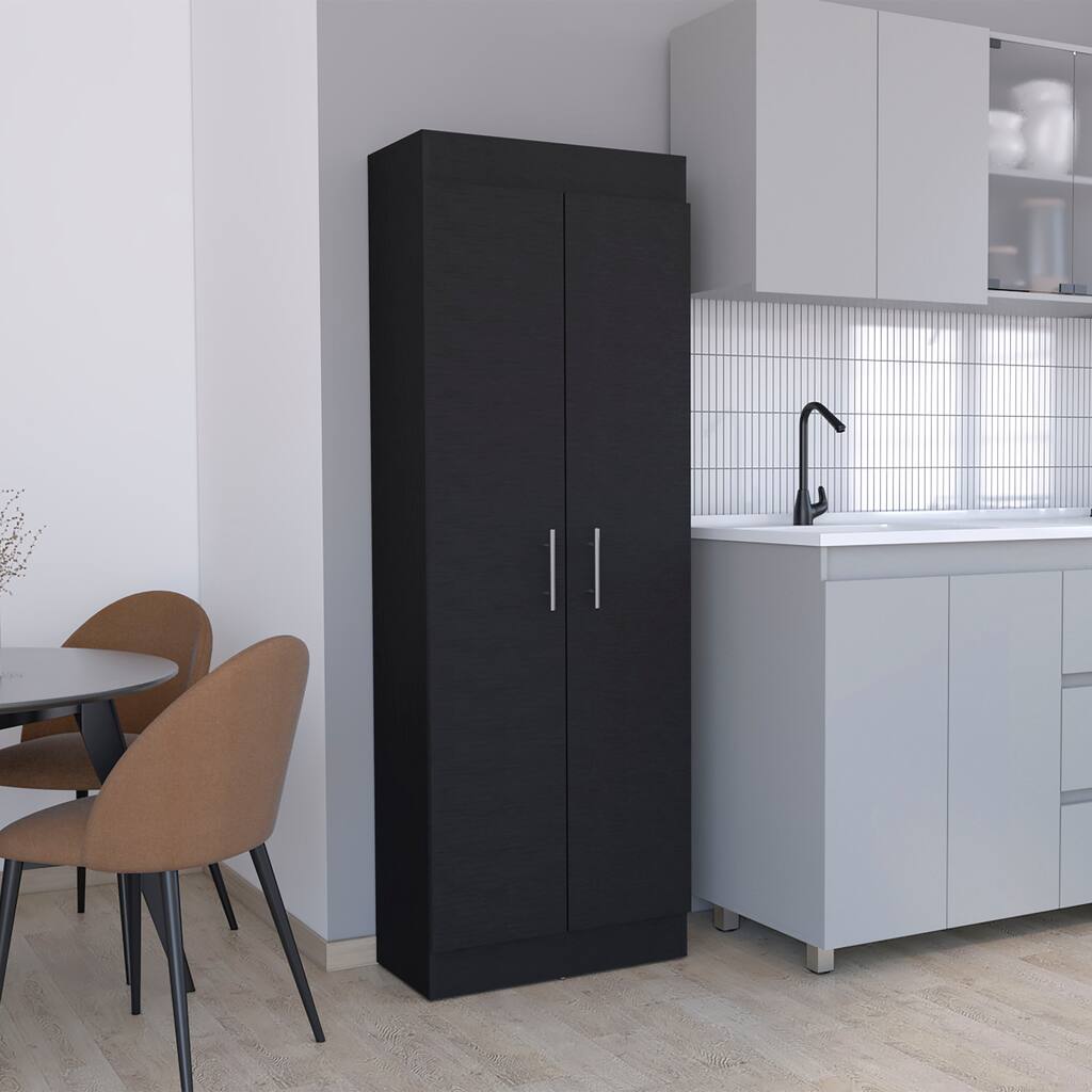 Pantry Cabinet, Space-Efficient 2-Door Design with Multiple Shelves