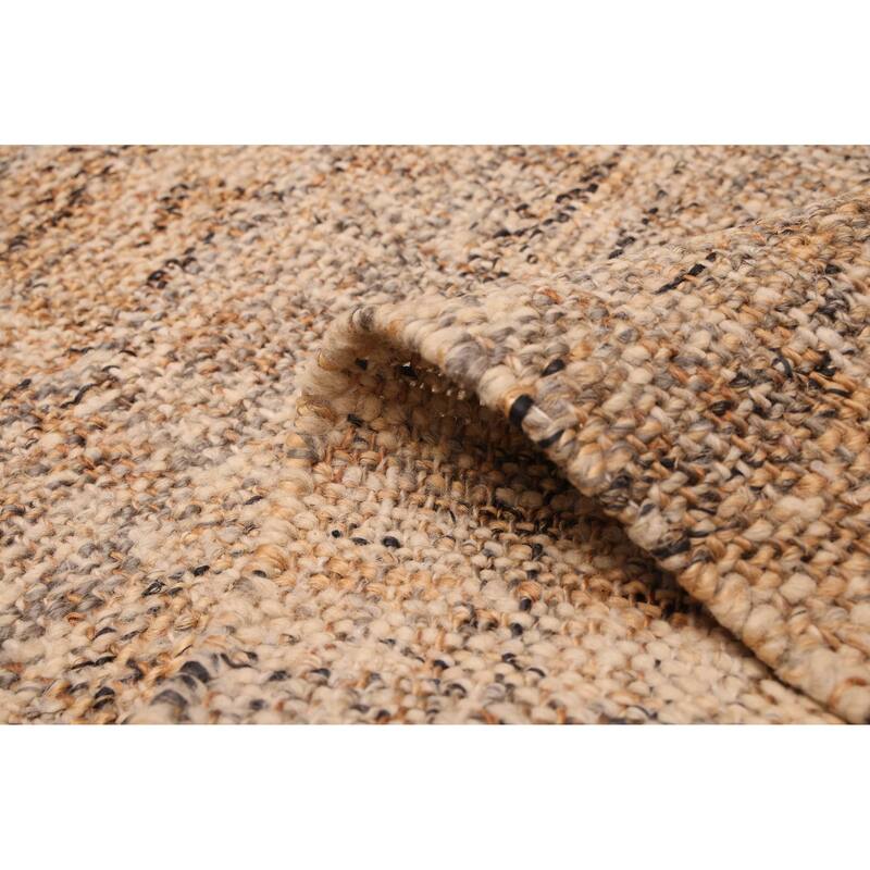 ECARPETGALLERY Flat-Weave Palas Denizli Beige, Tan Wool Rug - 5'7 x 7'7