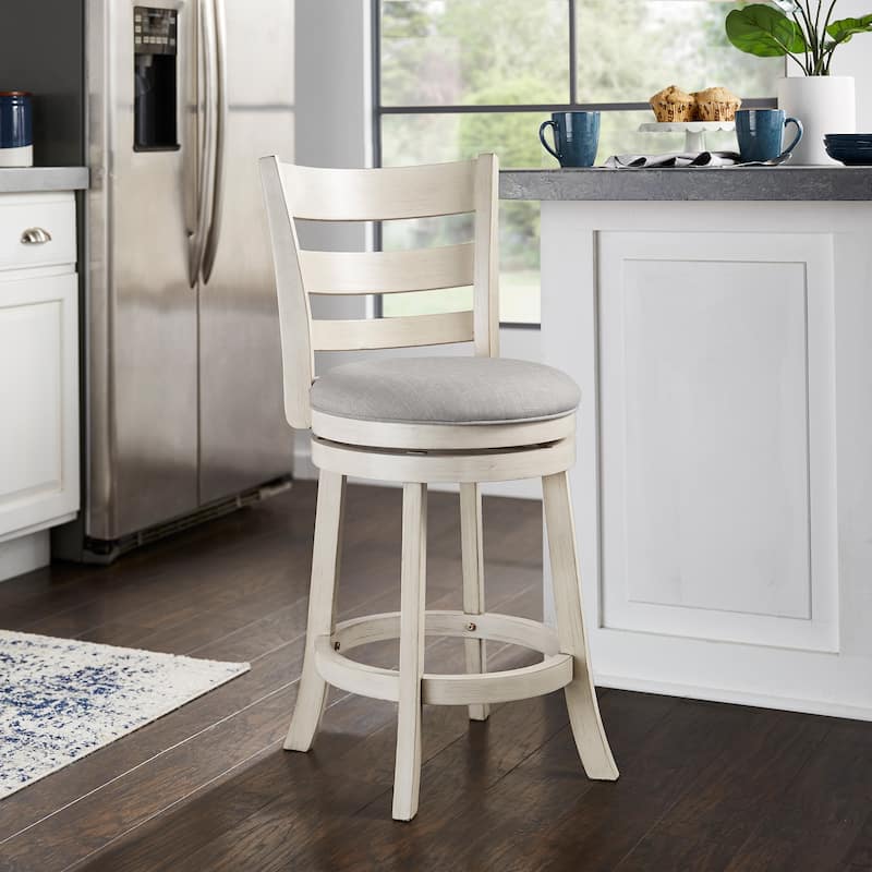Verona Ladder Back Swivel Counter Height Stool by iNSPIRE Q Classic