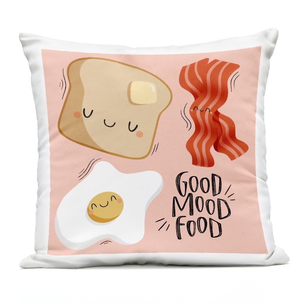 Stupell Good Mood Food Breakfast Printed Outdoor Throw Pillow Design by Sarah Hickman