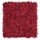 preview thumbnail 24 of 90, SAFAVIEH Handmade Leather Shag Alois Modern Rug 5' Square - Red - Square