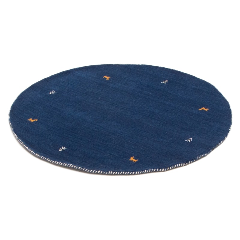 Kashkuli Gabbeh Navy Rug 3'10" x 3'10" - 3'10 x 3'10