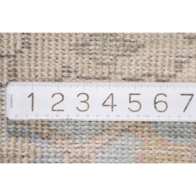 All-Over Oushak Oriental Runner Rug Handmade Wool Carpet - 2'7"x 10'0"