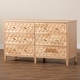 preview thumbnail 10 of 9, Hosea Japandi Carved Honeycomb Natural 6-Drawer Dresser