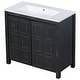 preview thumbnail 111 of 161, GDFStudio - Elysia Wood Bathroom Vanity with Ceramic Sink & Storage Cabinet Organizer