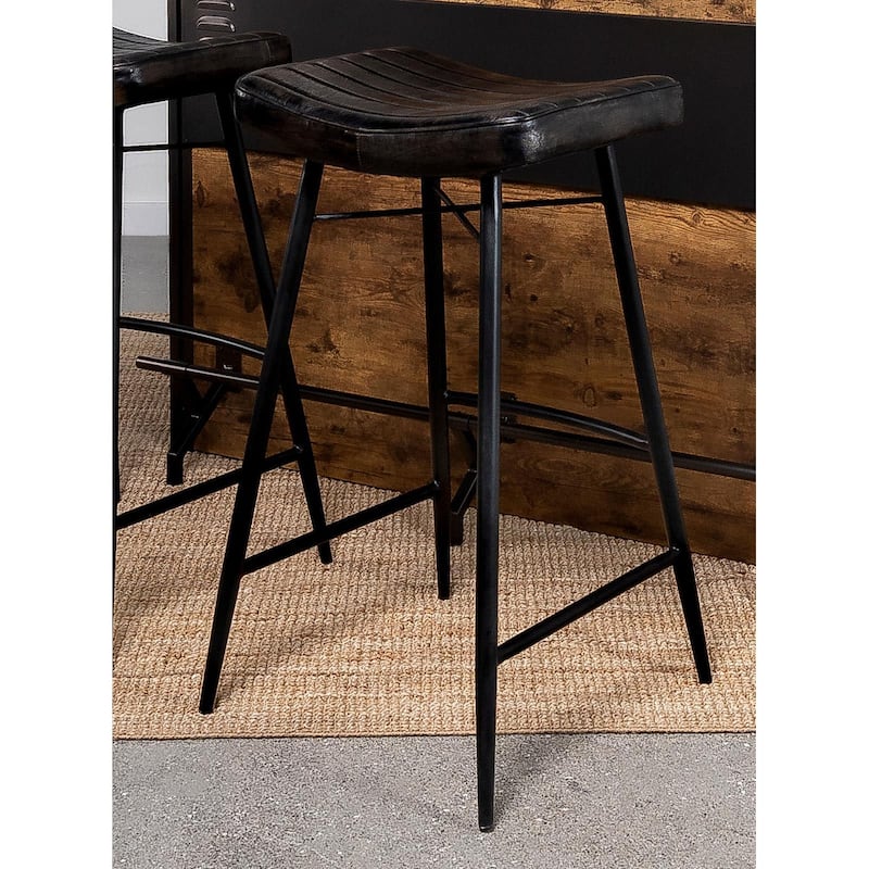 Reuger Upholstered Stools with Saddle Seat (Set of 2)